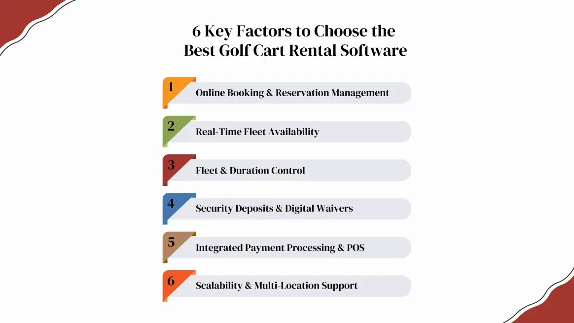 Evaluation criteria for choosing the best golf cart software