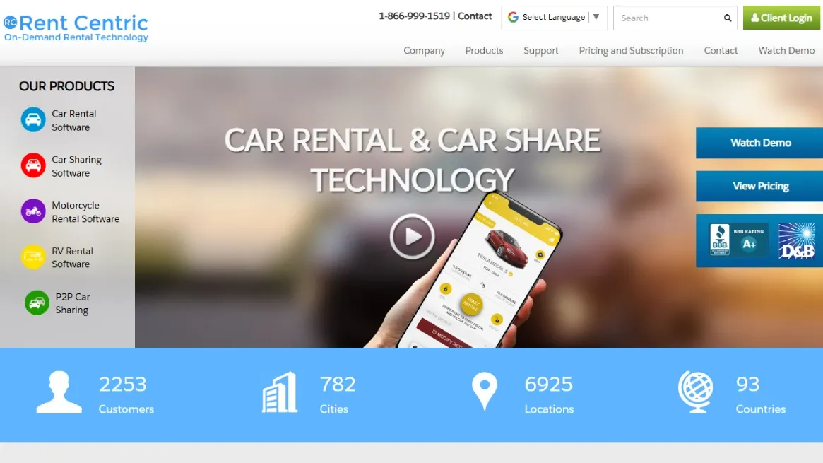 Rent Centric golf cart rental solution for large fleets