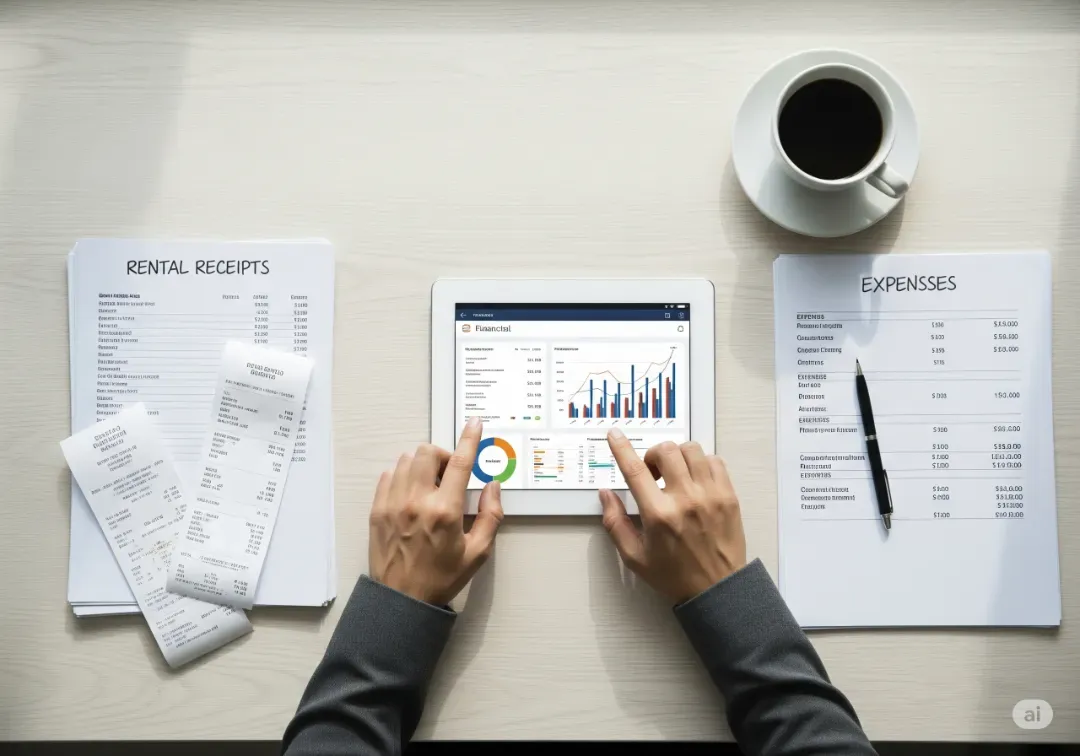 Rental income tax calculation financial worksheet