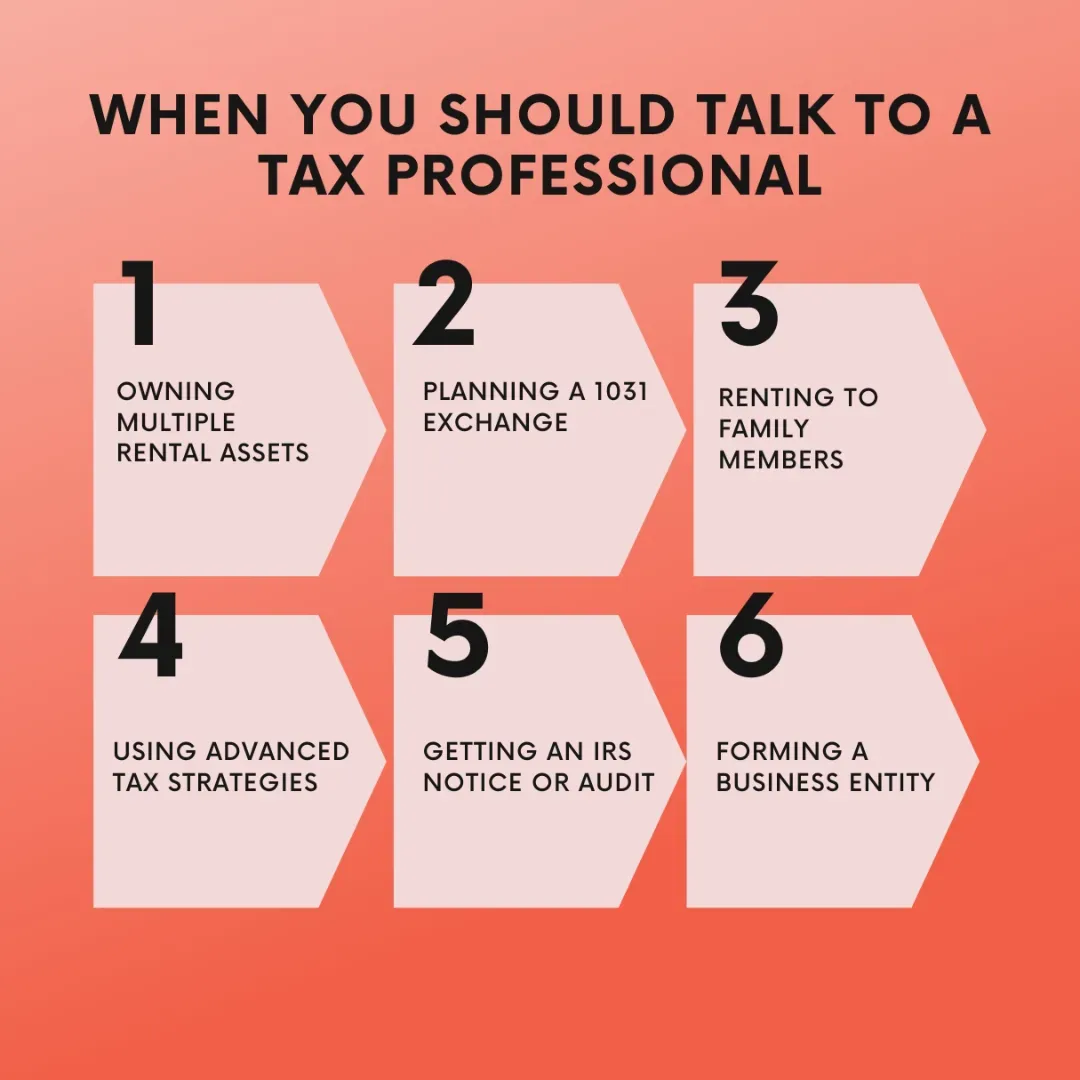 When to talk to a tax advisor for rental businesses