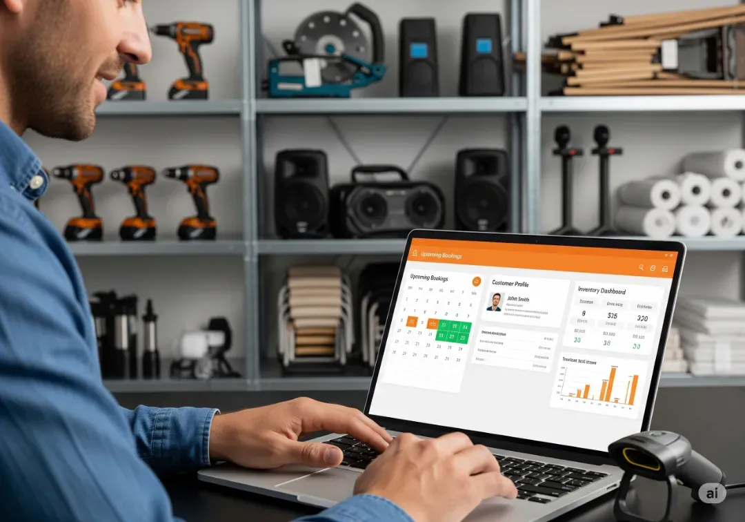 Rental business POS system dashboard overview
