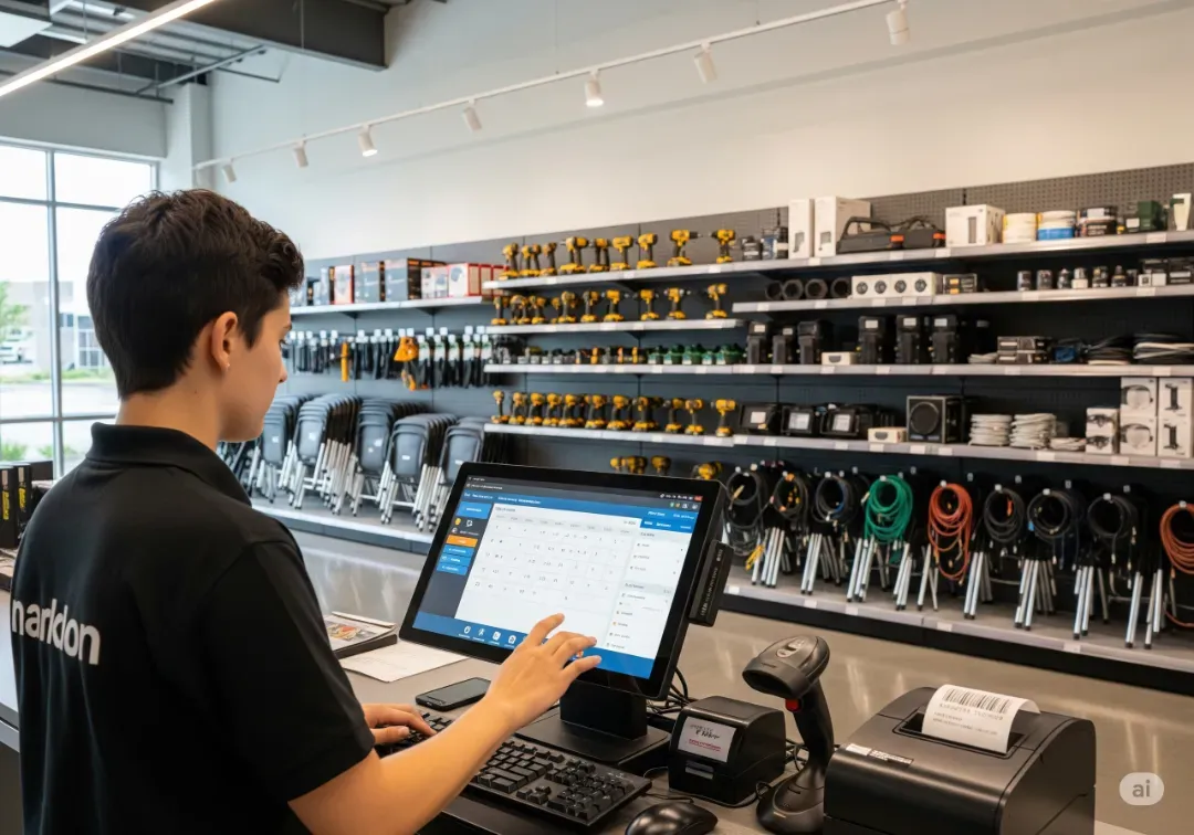 Rental business using POS system for day-to-day operations