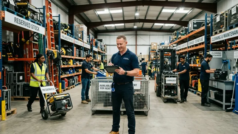 Managing inventory without losing money through organized rental warehouse setup