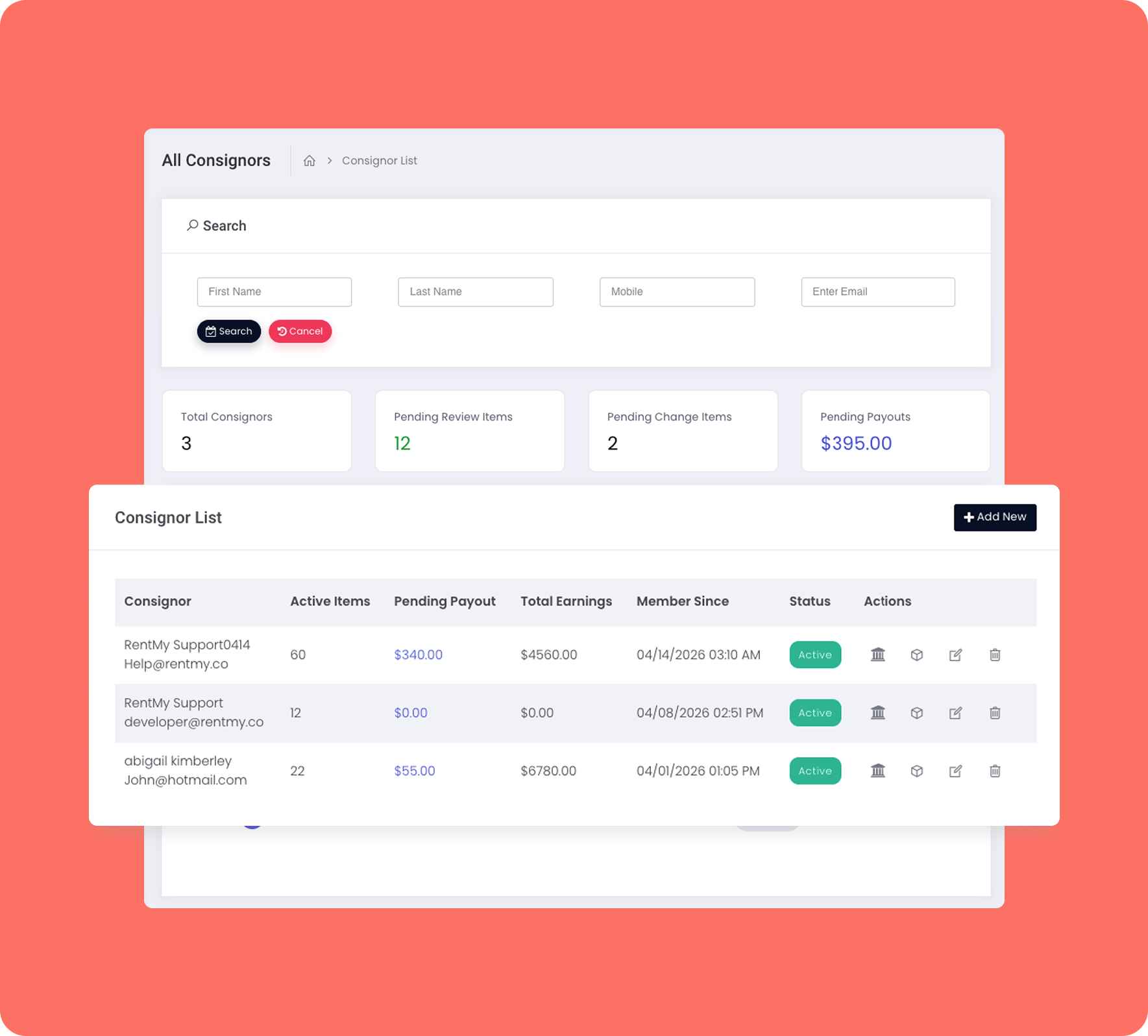 RentMy handles the operational essentials for your consignment marketplace
