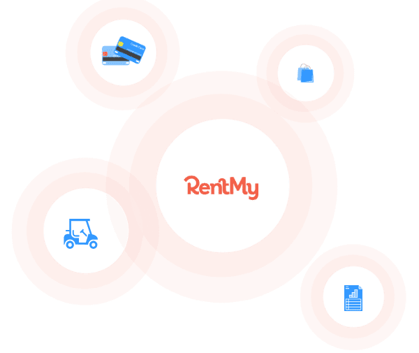 Essential golf cart rental functions handled by RentMy